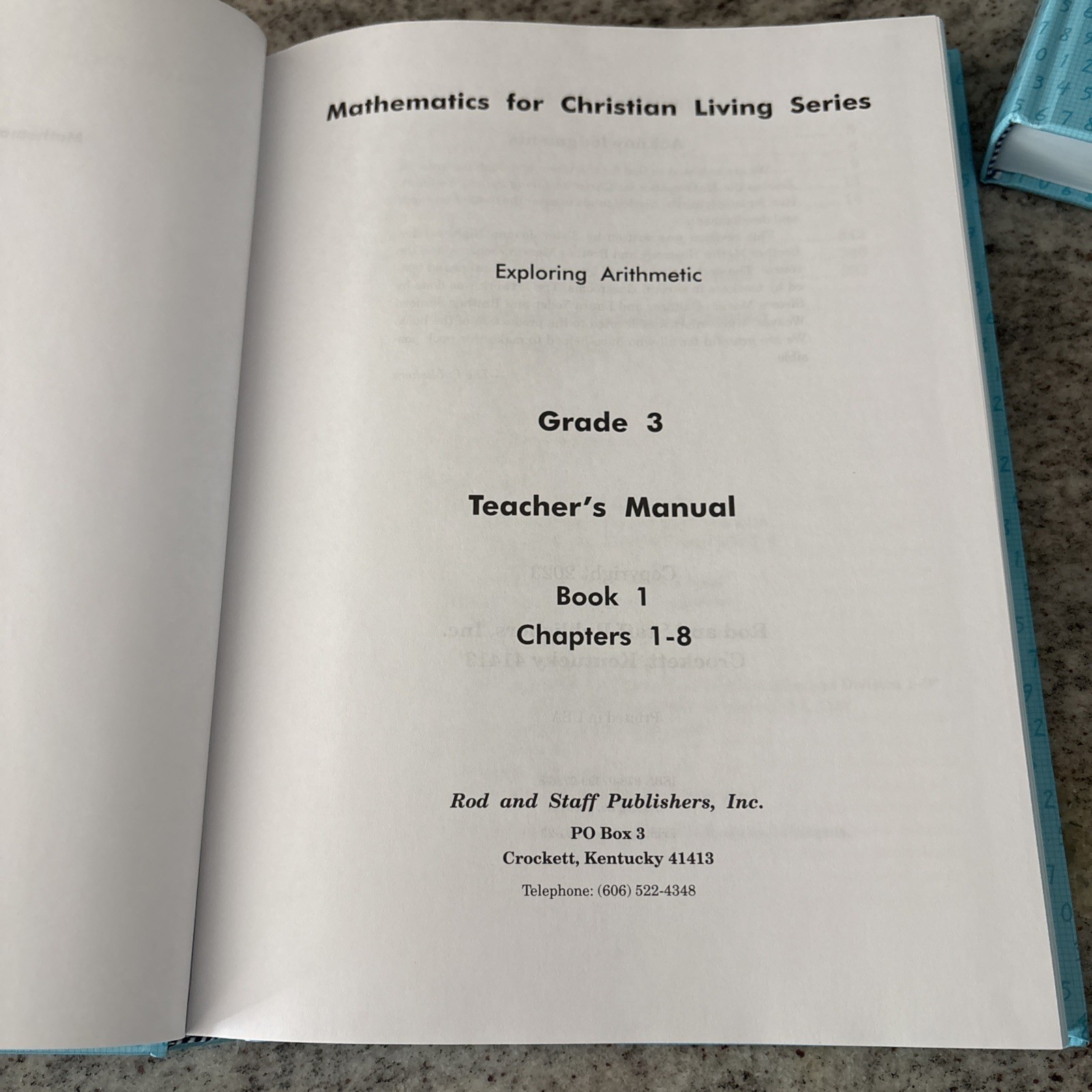Exploring Arithmetic Grade 3 Teacher’s Manual Books 1 And 2 Rod And Staff