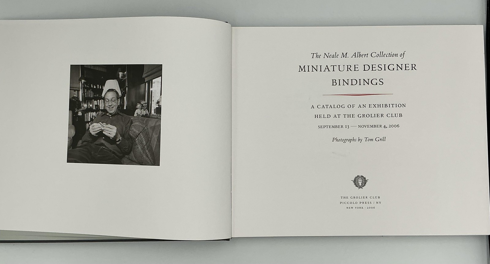 The Neale M. Albert Collection Of MINIATURE DESIGNER BINDINGS Piccolo Gray HC