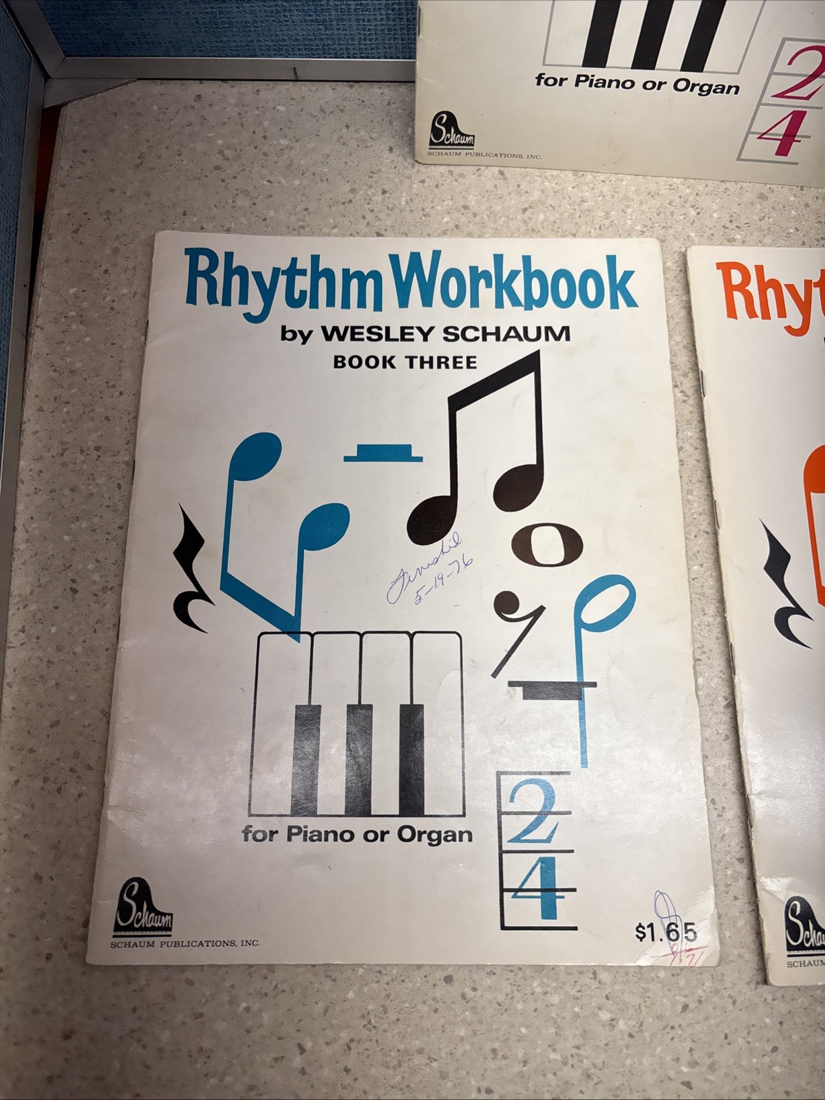 (3) Vintage 1970’s Rhythm Workbooks Book 1,3 & 4 – Wesley Schaum