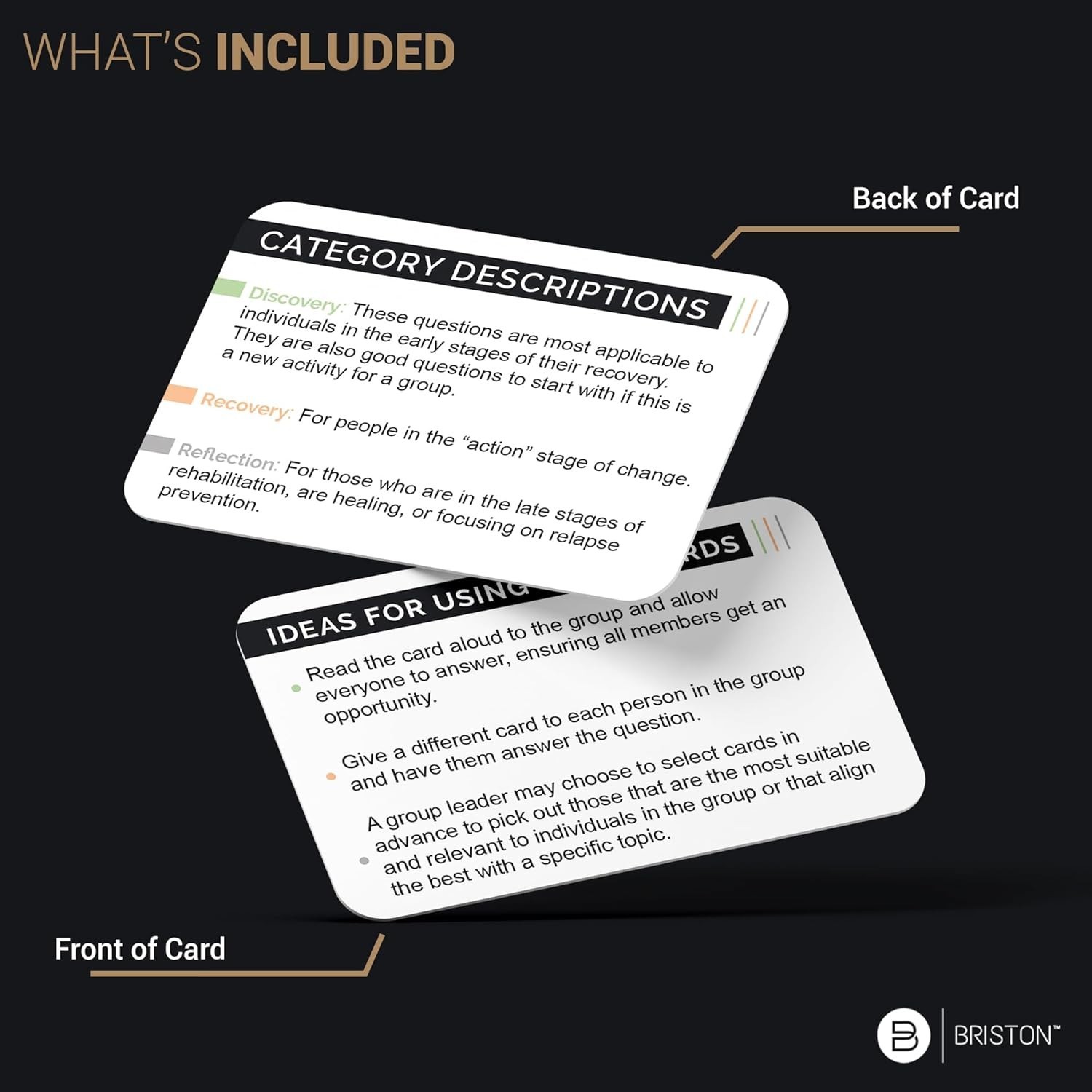 Durable Addiction Recovery Flash Cards – 200 Prompts for Group Therapy Sessions