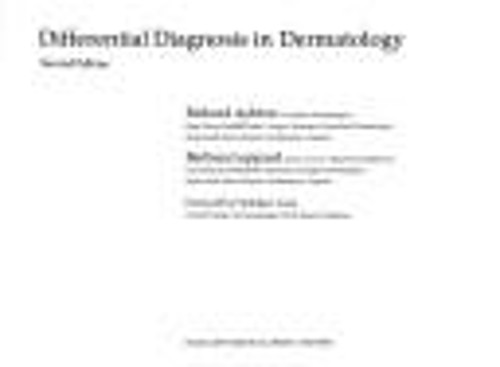 Differential Diagnosis in Dermatology Hardcover Richard Ashton Ba