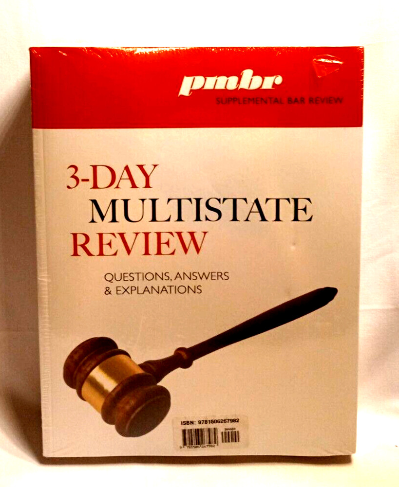 PMBR 3-Day Multistate Review & Multistate Workbook Supplemental Bar Review