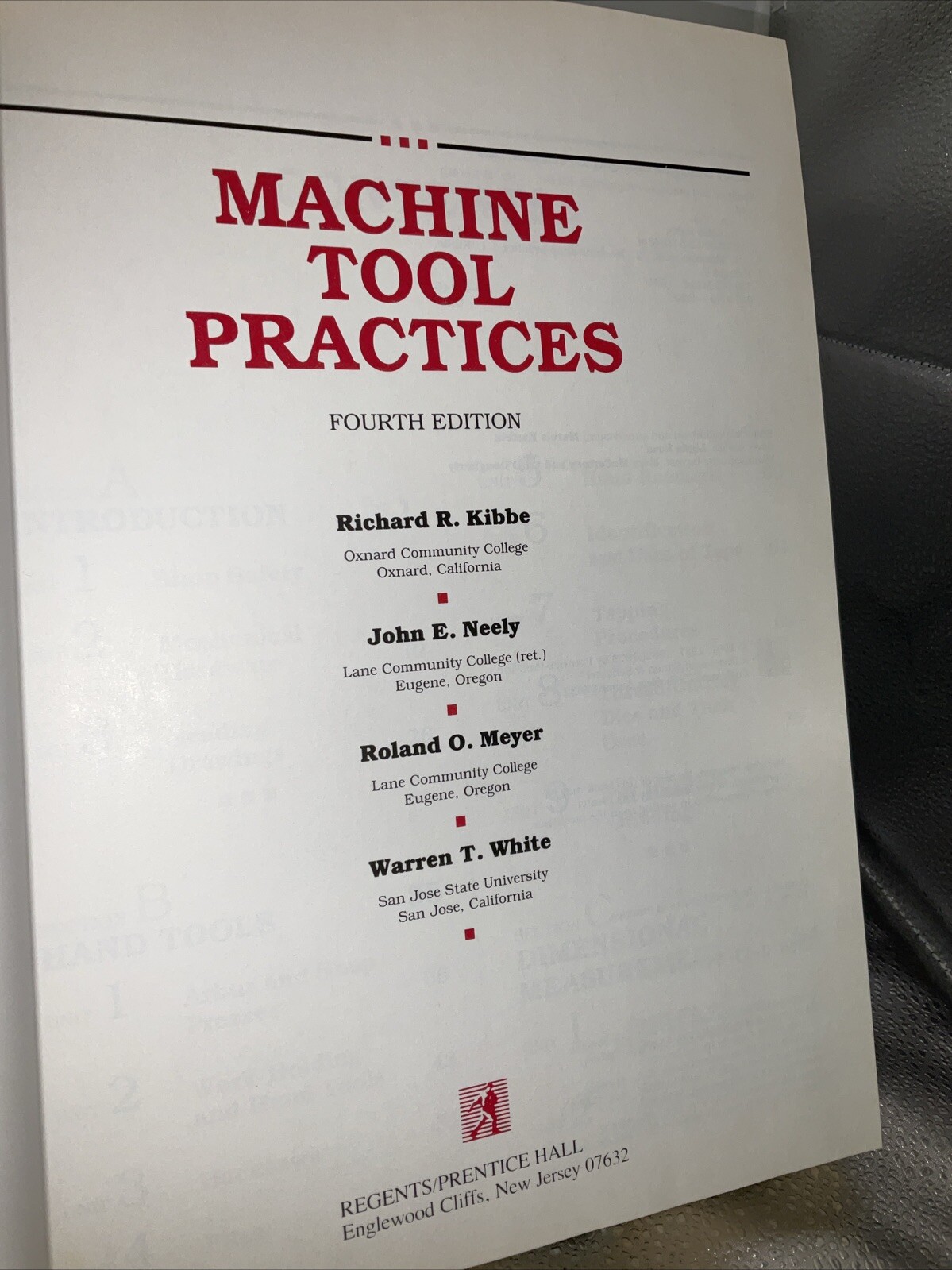 Machine Tool Practices Fourth Edition Hardcover