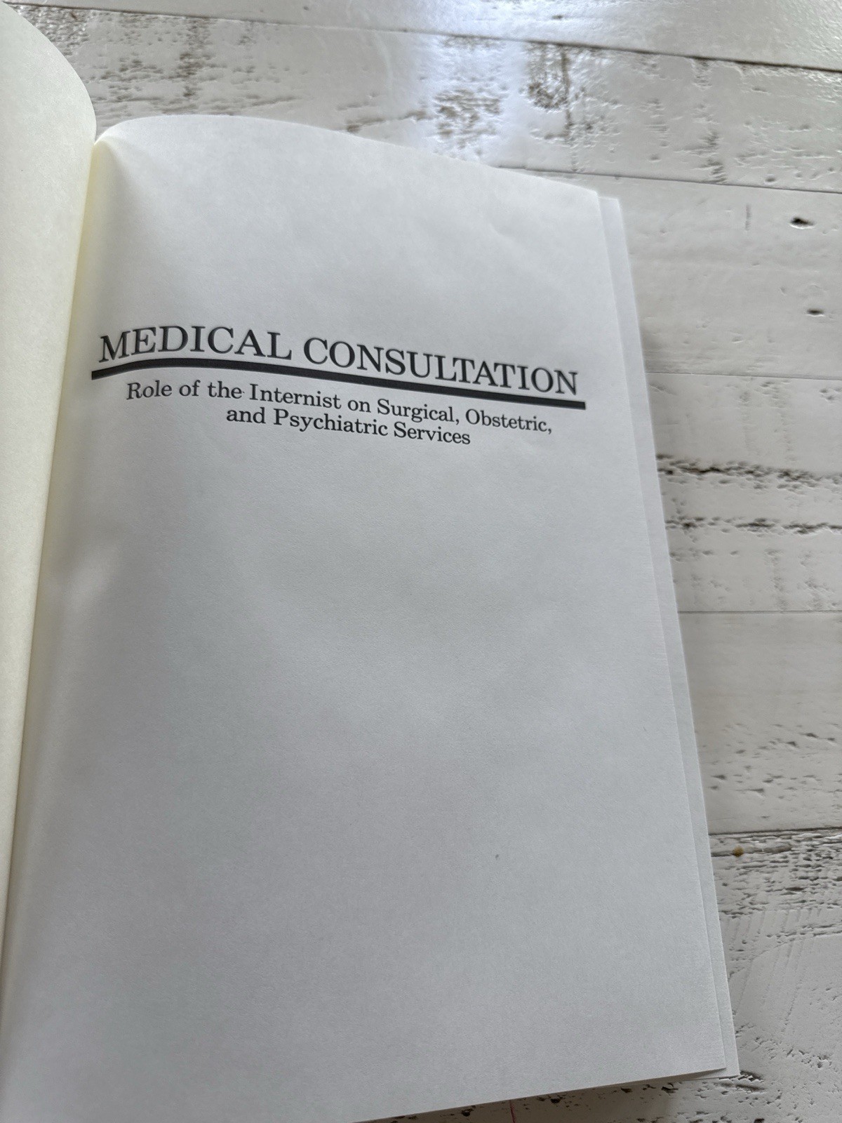 Medical Consultation Kammerer Gross 1983 Internist Surgical Psychiatry Book