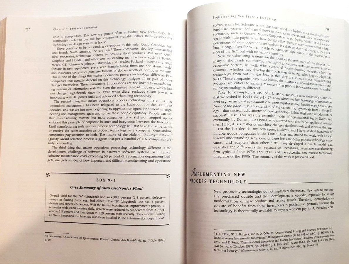 Managing Technological Innovation John E. Ettlie 2000 Softcover Book
