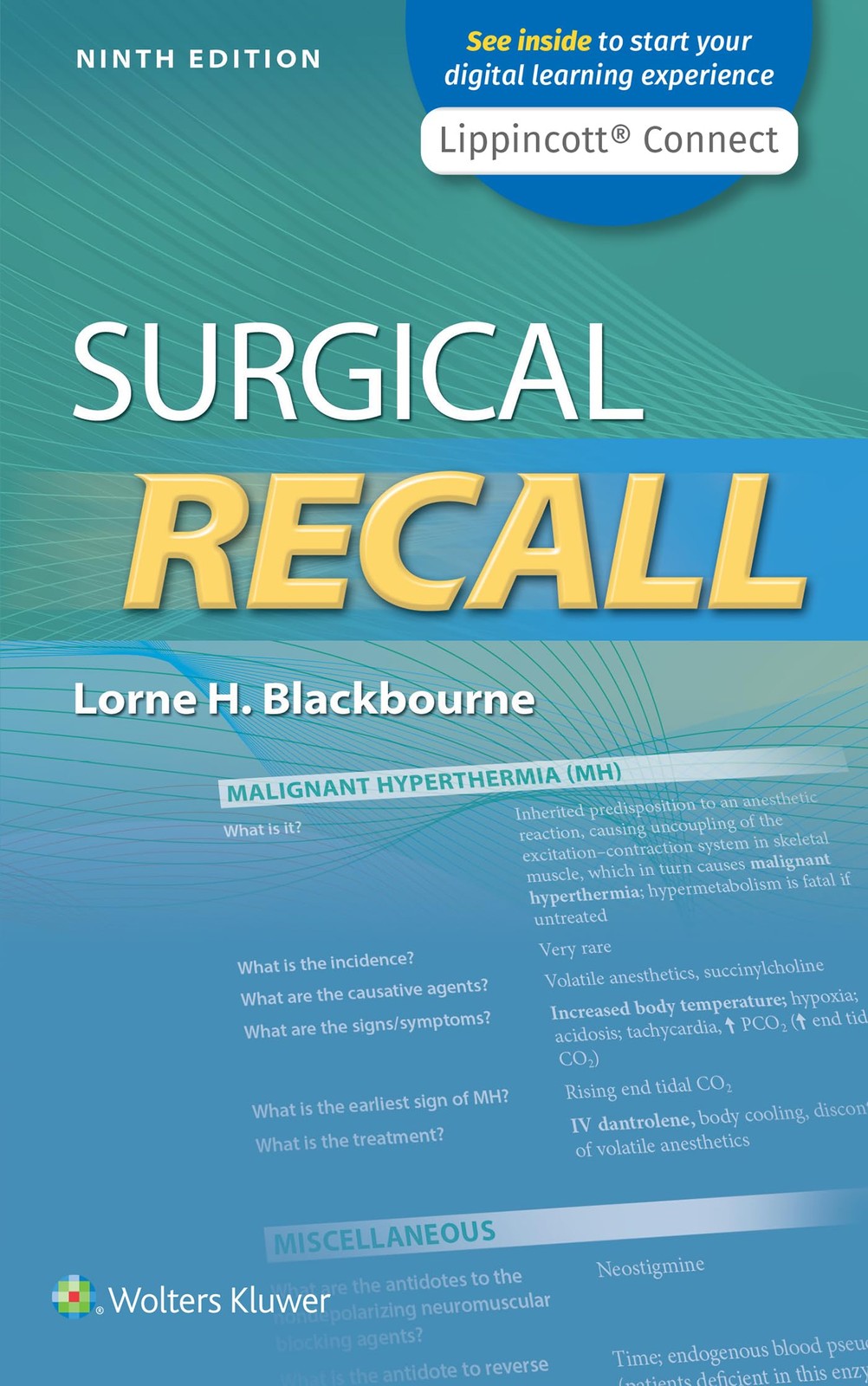 SURGICAL RECALL BY Lorne H., M.d. Blackbourne PAPERBACK **ACCEPTABLE**