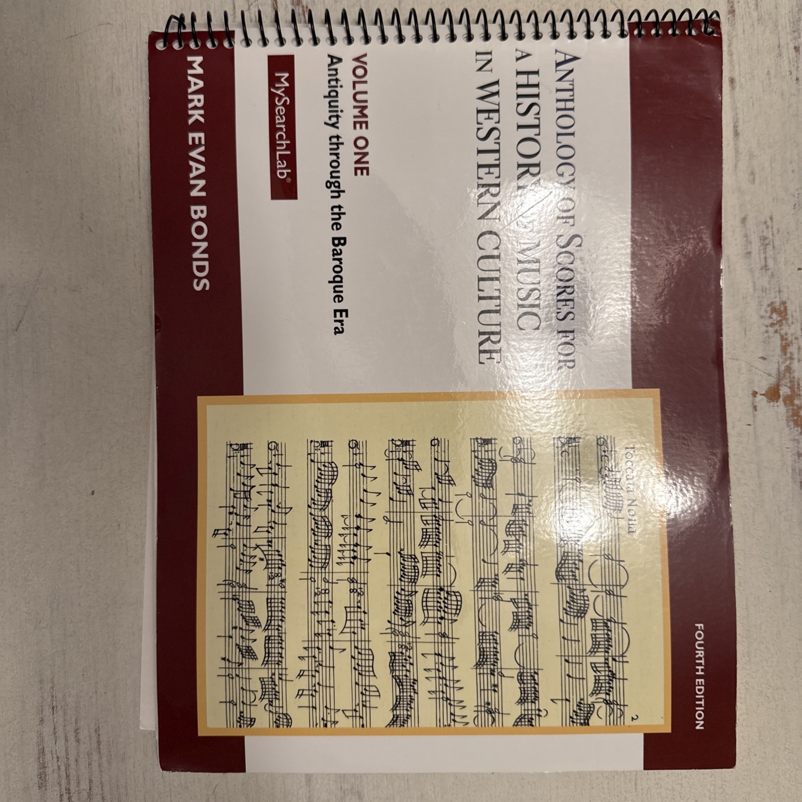 Anthology of Scores for a History of Music in Western Culture – Vol. 1