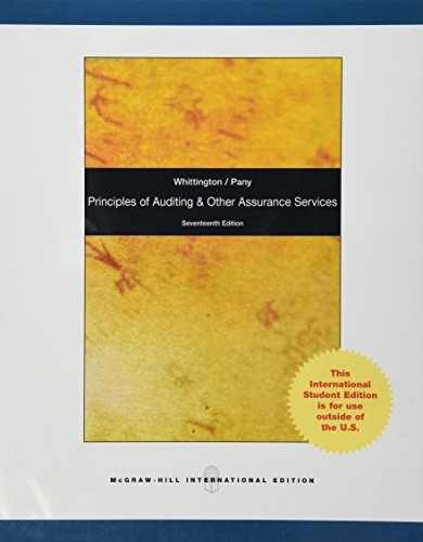 Principles of Auditing and Other – Audio CD, by Ray Whittington – Acceptable n
