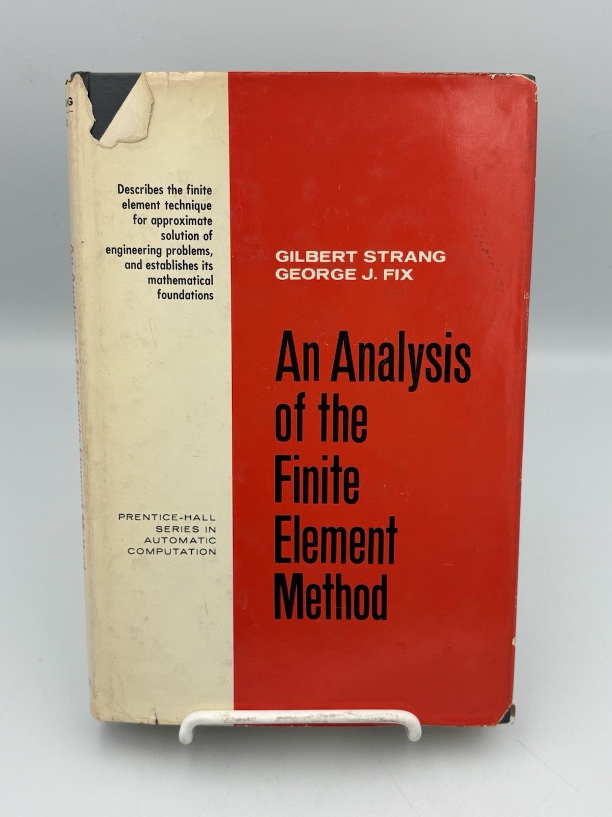 AN ANALYSIS OF THE FINITE ELEMENT METHOD (1973) By Gilbert Strang HC DJ