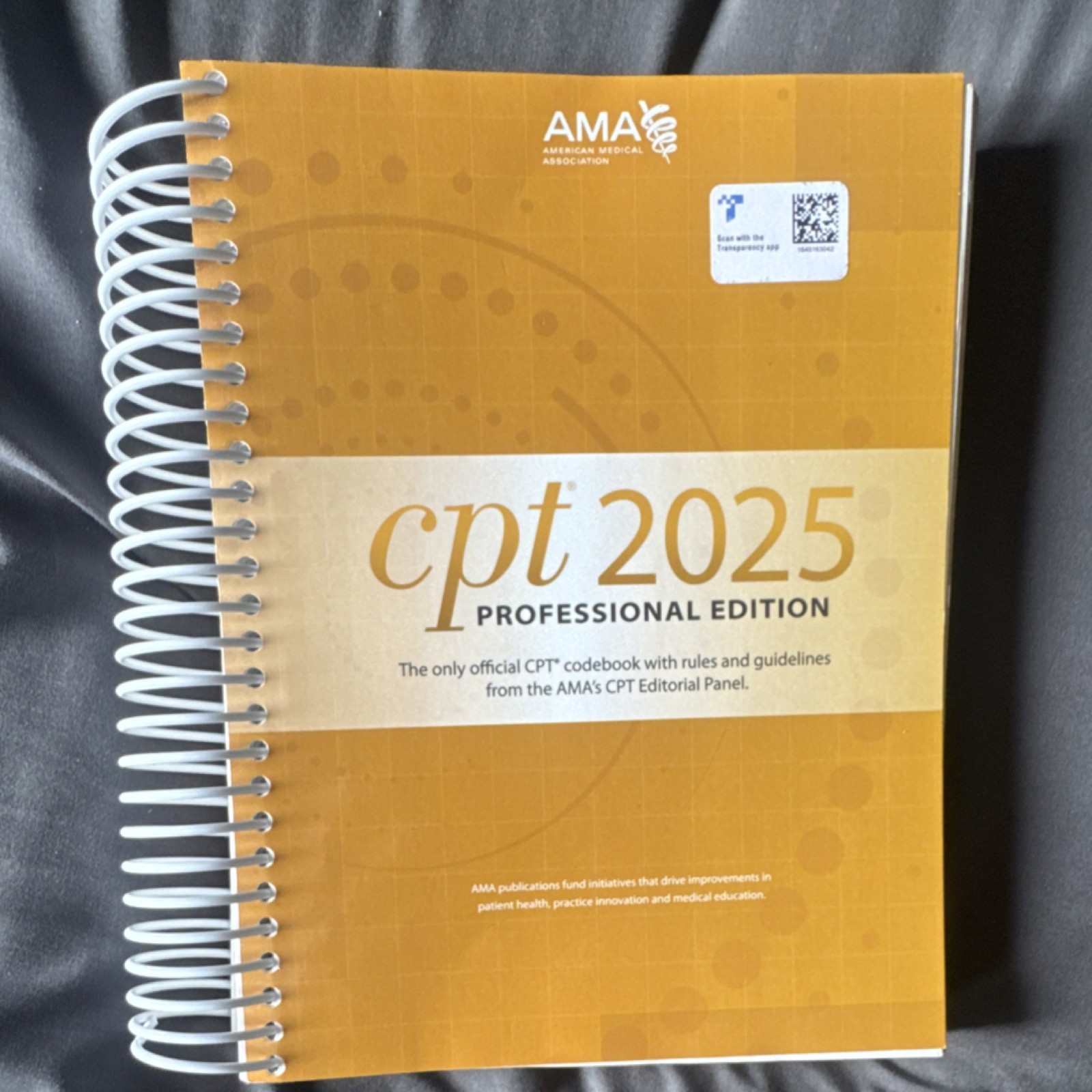 AMA CPT Professional 2025 Spiral Bound Medical Coding & Billing Textbook