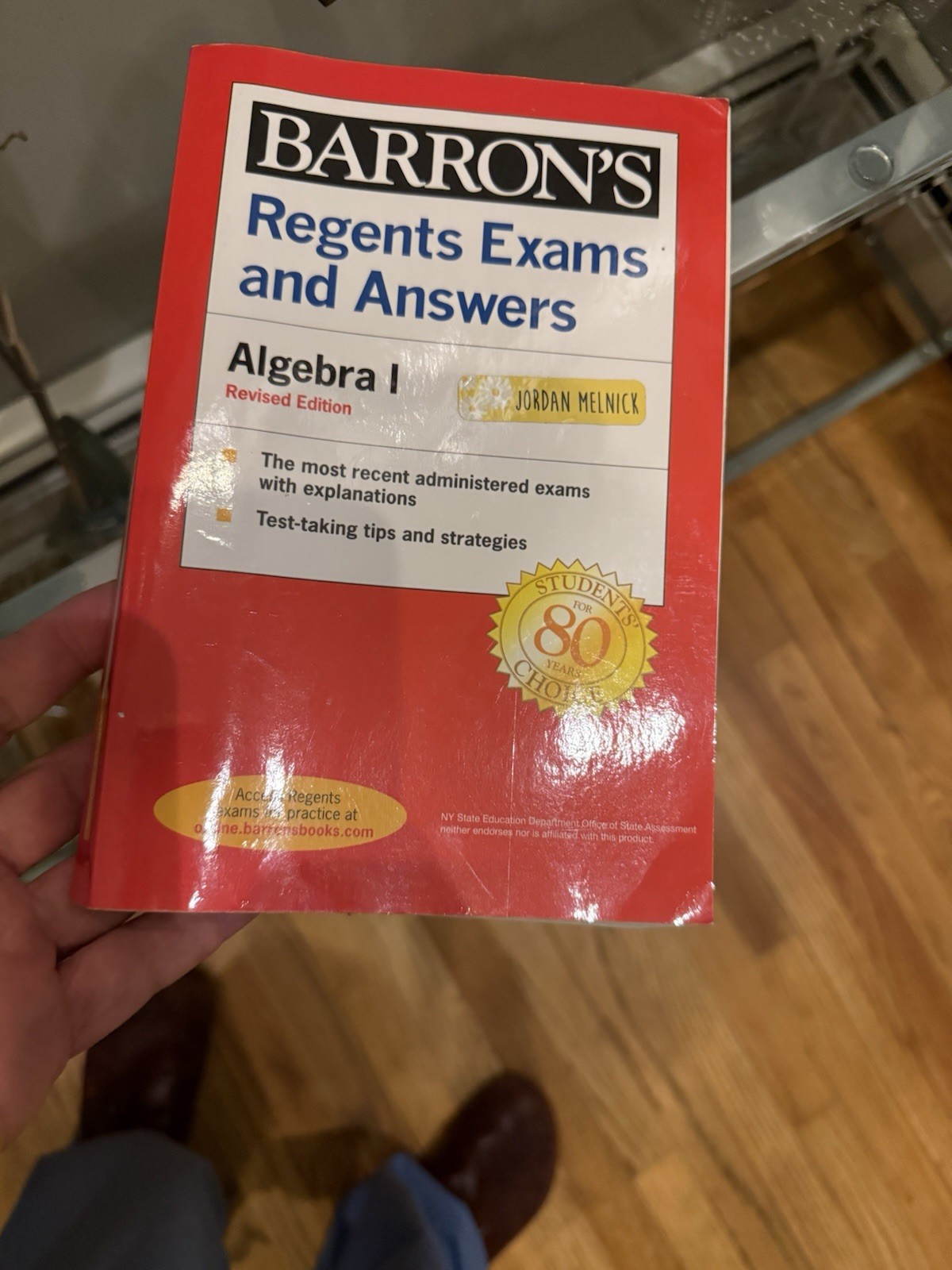 Barron’s New York Regents Regents Exams and Answers Algebra I Revised exam book
