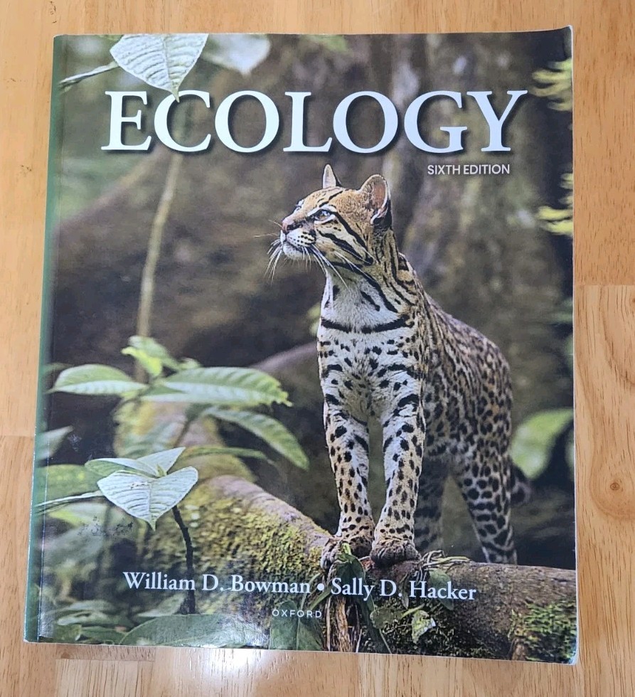 Ecology 6th Edition William D Bowman Sally D Hacker Oxford Textbook HC
