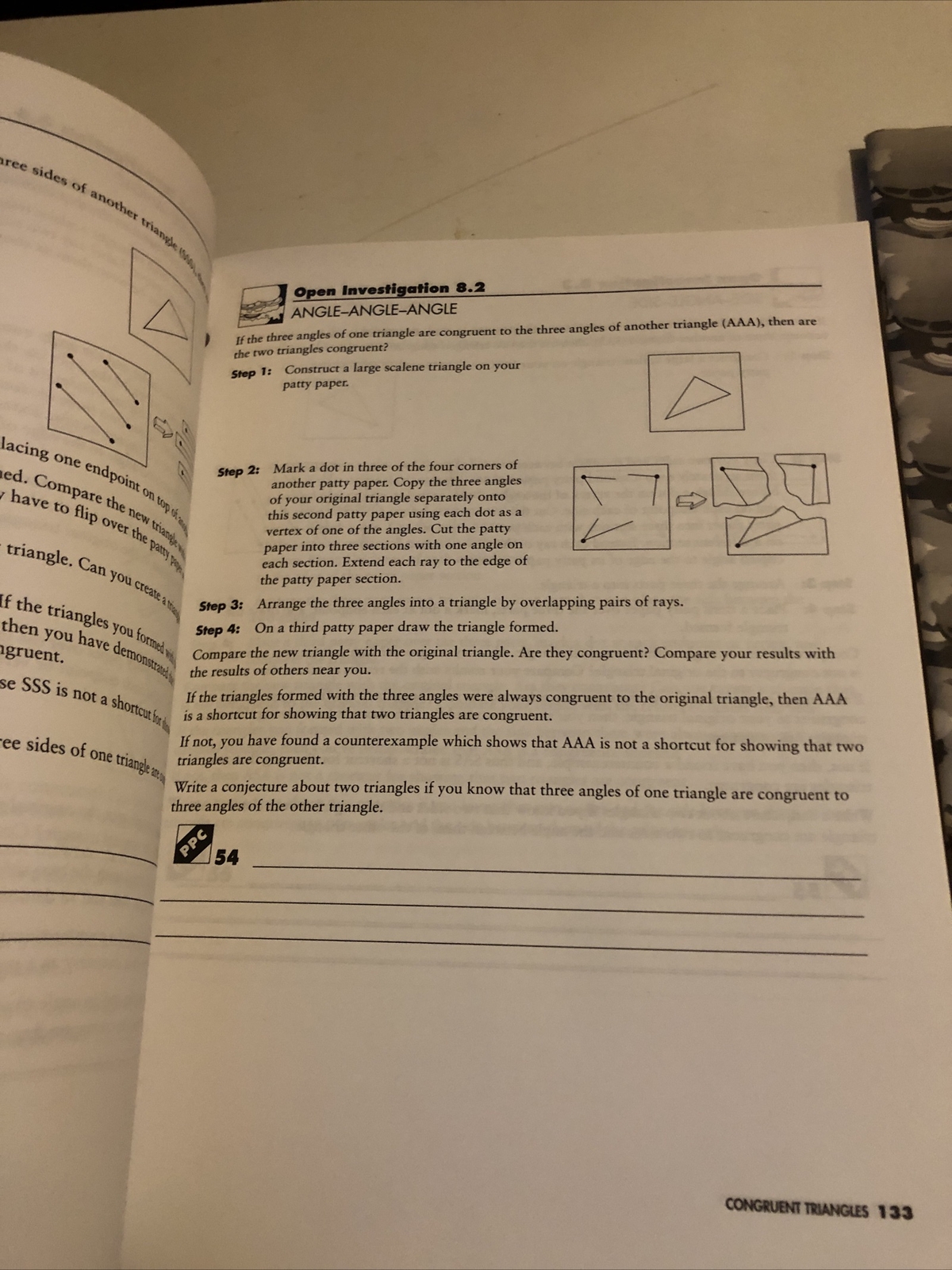 Patty Paper Geometry Student Workbook Textbook Homeschool Key Curriculum Press