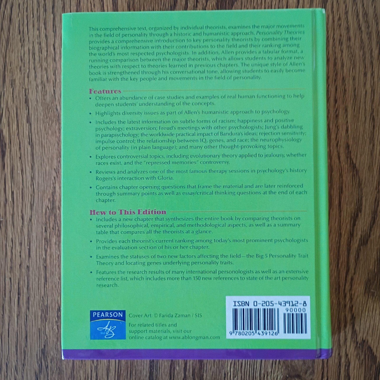 Personality Theories: Development, Growth, and Diversity by Ph.D. Allen, Bem P