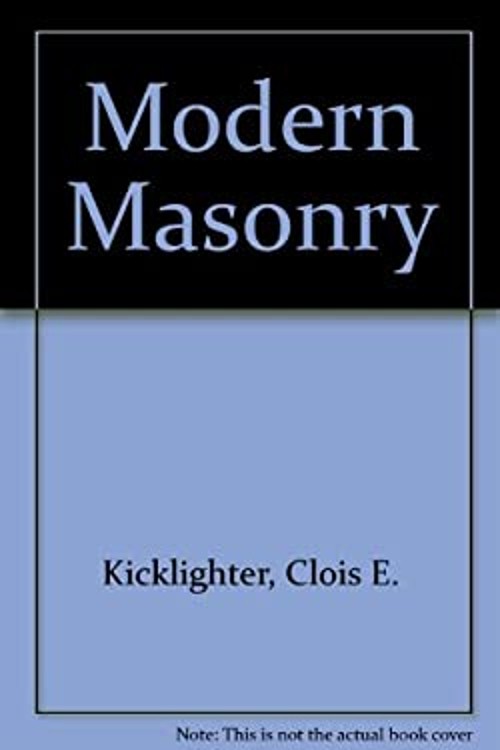 Modern Masonry Hardcover Clois E. Kicklighter