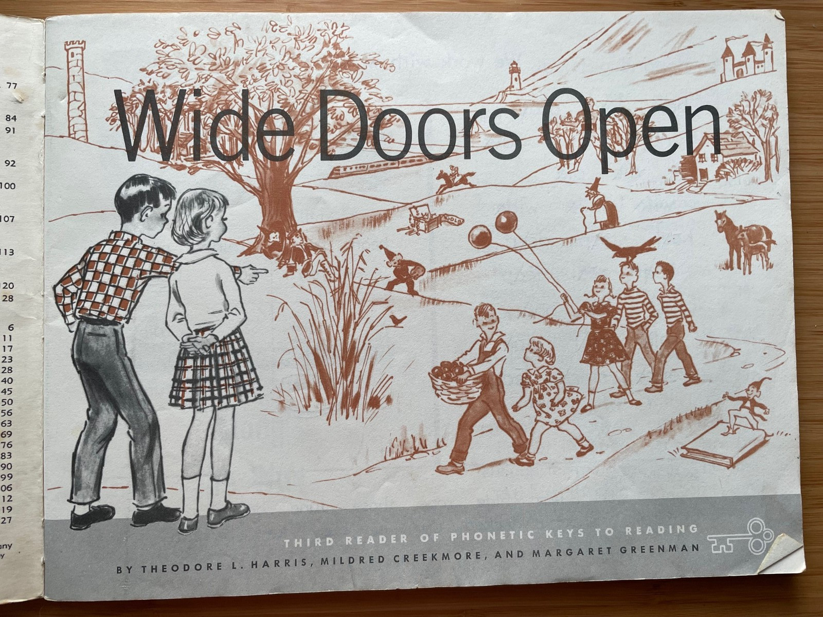 1967 Wide Doors Open Third Grade Reader Phonetic Keys School Book VTG