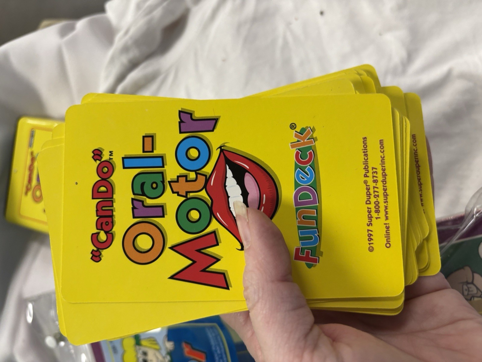 “Can Do” Oral-Motor Fun Deck 52 In Tin + Board Games Super Duper Publications