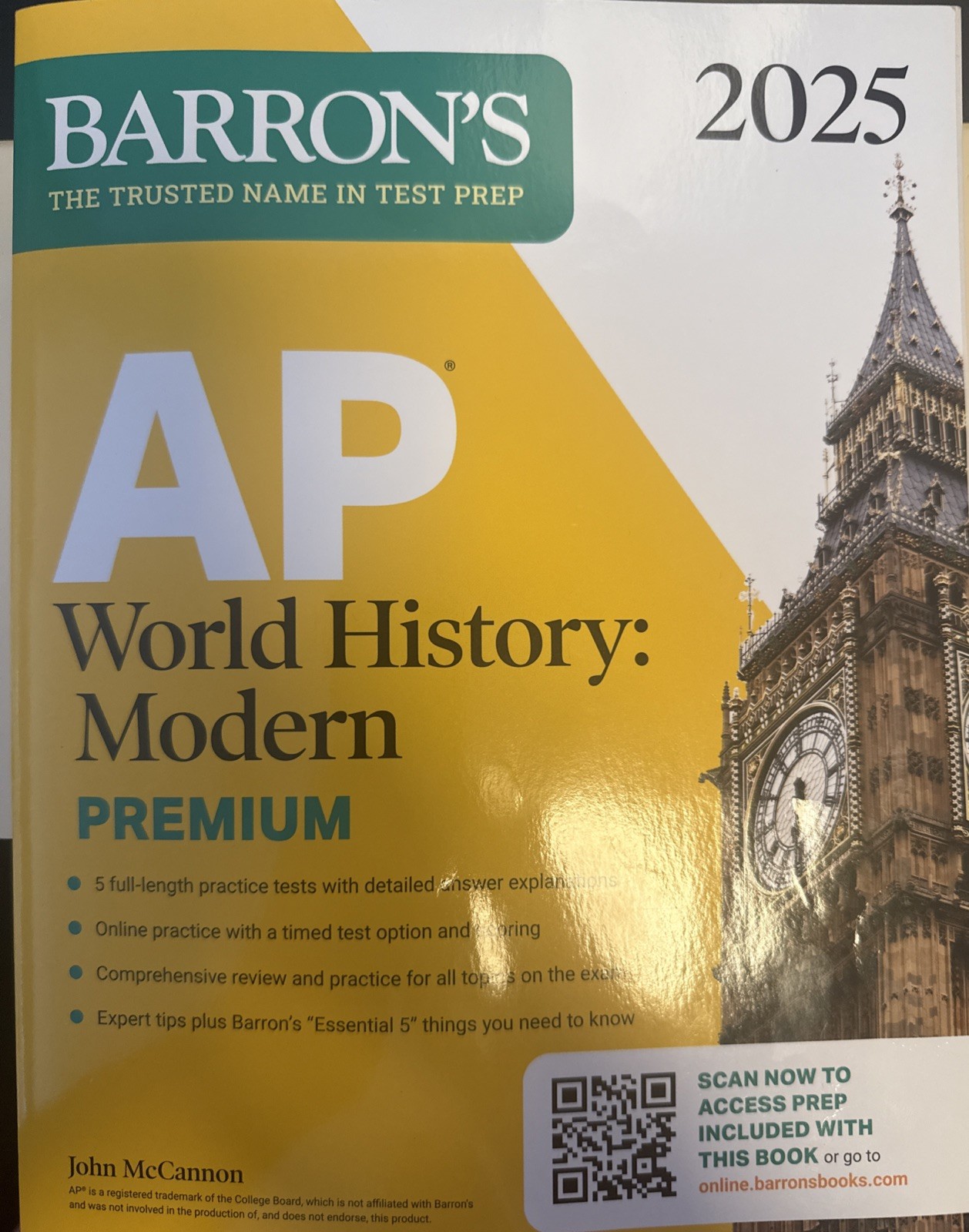 Barron’s Ap Prep Ser.: AP World History: Modern Premium, 2025: Prep Book with 5