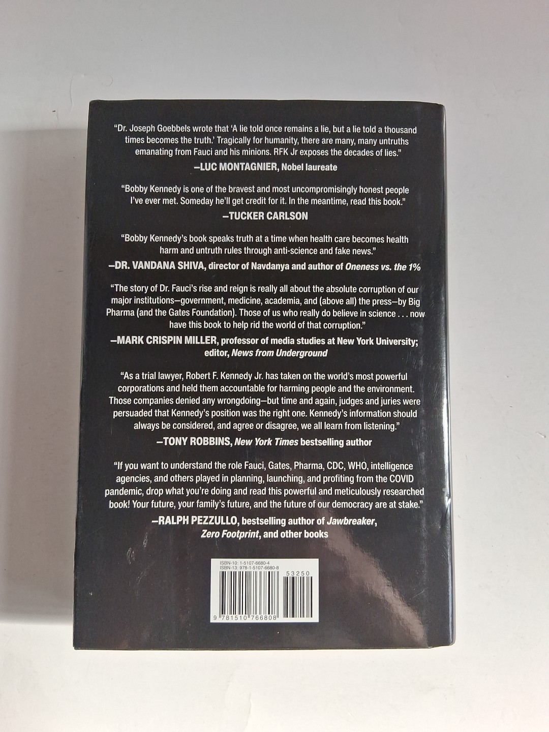 The Real Anthony Fauci Bill Gates, Big Pharma Robert F. Kennedy Jr. Hardcover