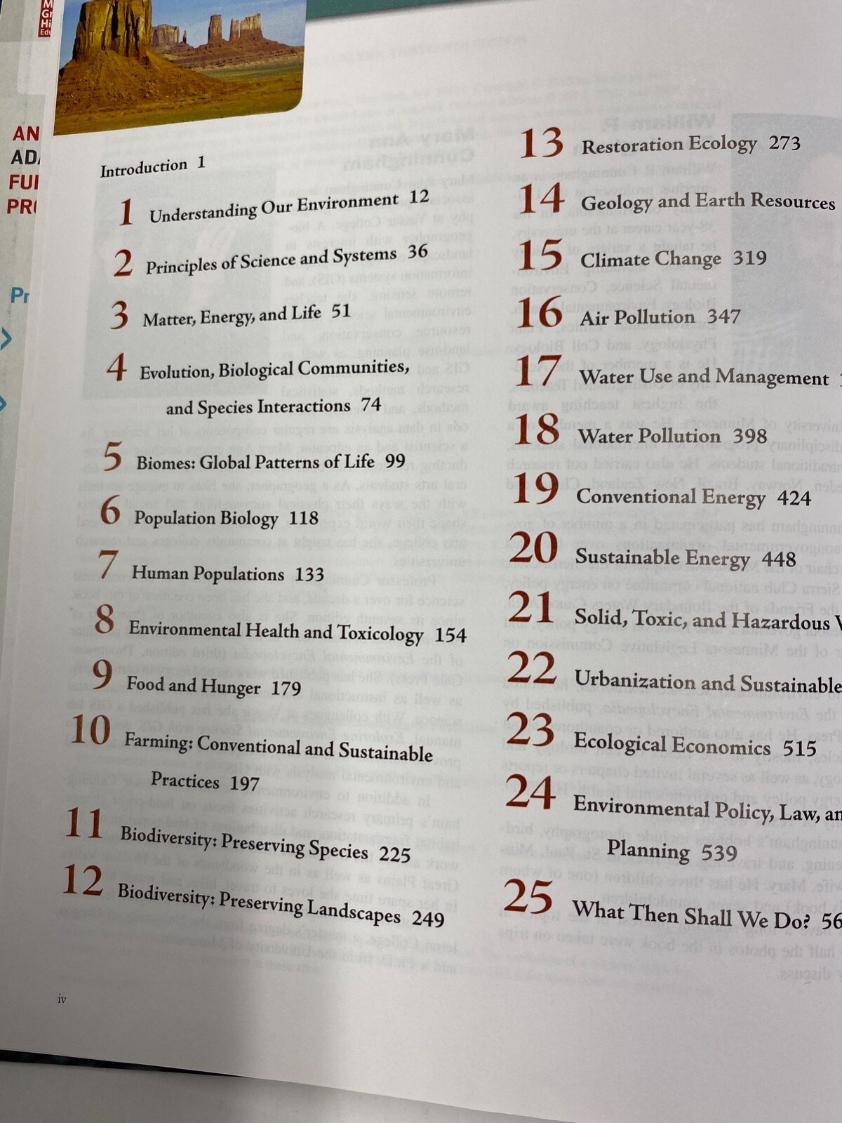 Environmental Science: A Global Concern 13th Ed Cunningham (2015, HC) Textbook