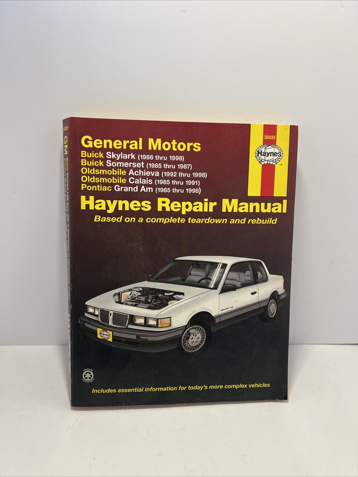 Haynes Repair Manual 38025 Buick SkyLark and GM N-Cars 1985 – 1998