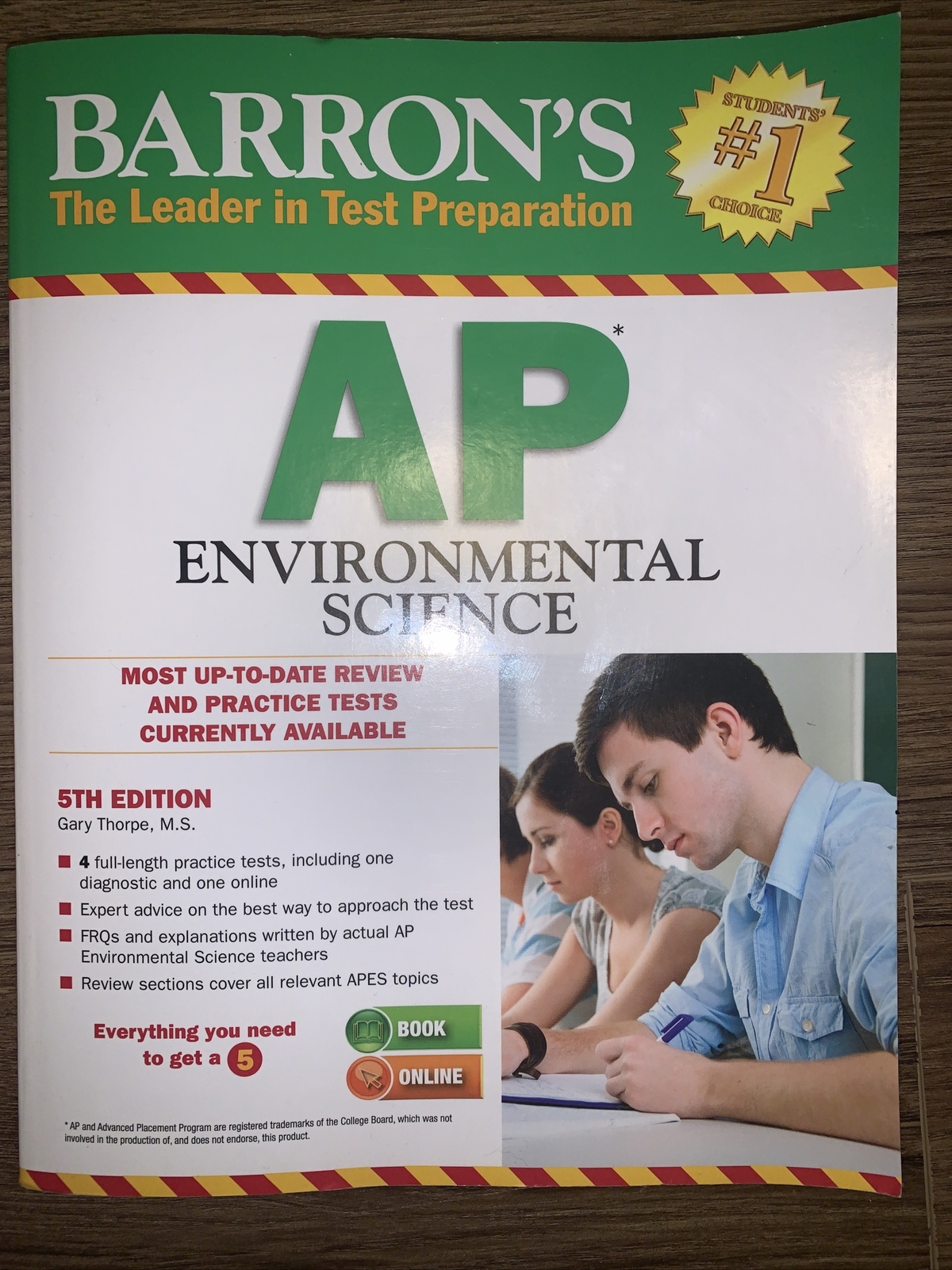Barron’s AP Environmental Science, 5th Edition by Gary S. Thorpe M.S. (2013,…