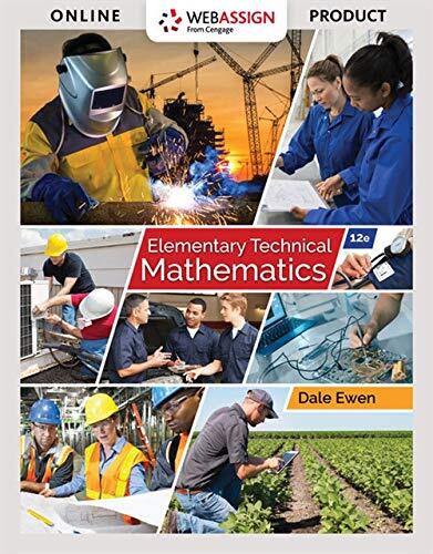Elementary Technical Mathematics, 12th by Ewen (paperback)