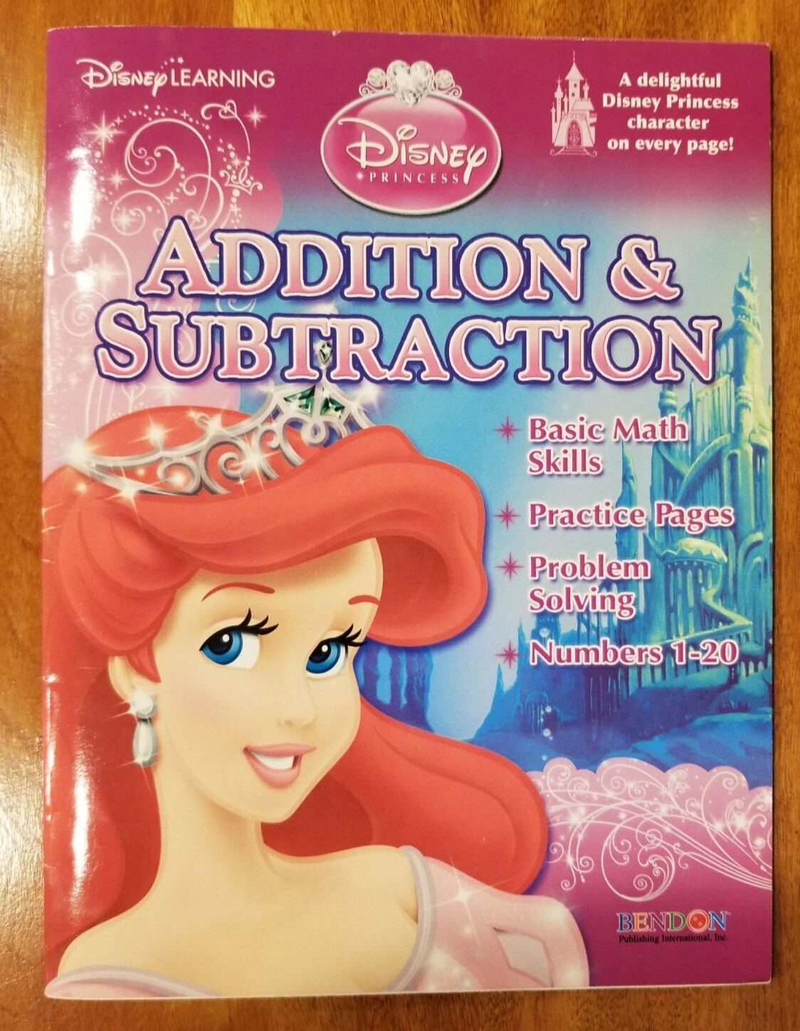 Disney Princess Addition & Subtraction Math Workbook 32 pages UNUSED
