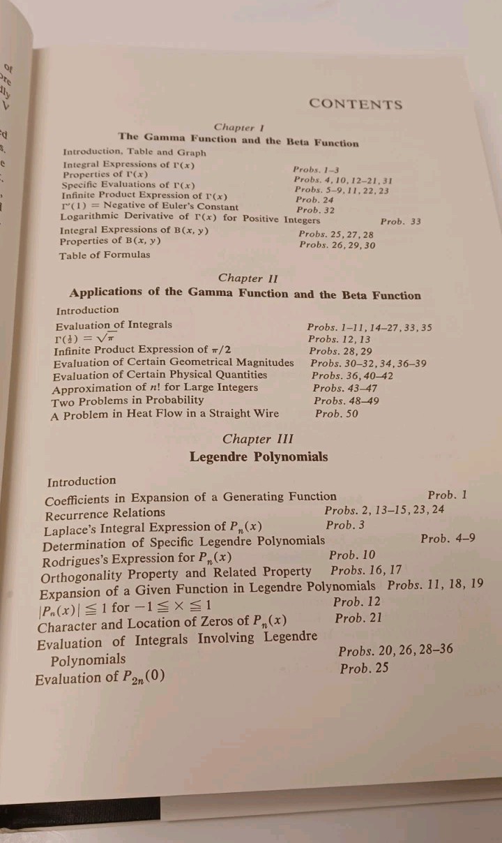 Solved Problems: Gamma and Beta Functions, Legandre Polynomials, Bessel Function