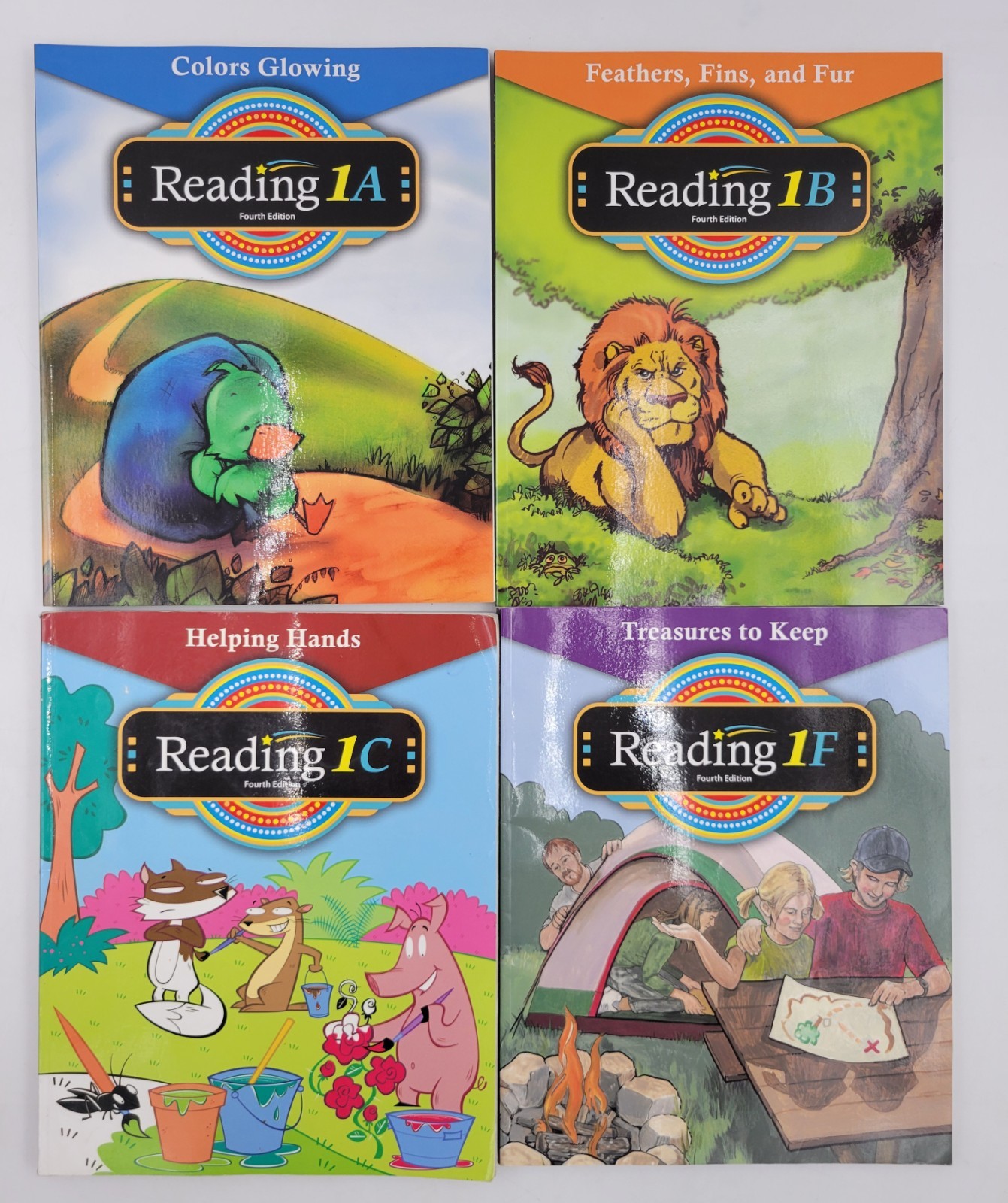 BJU Press Reading 1 Student Text Set of 3 (+1) Books 4th Edition 1A, 1B, 1C, 1F