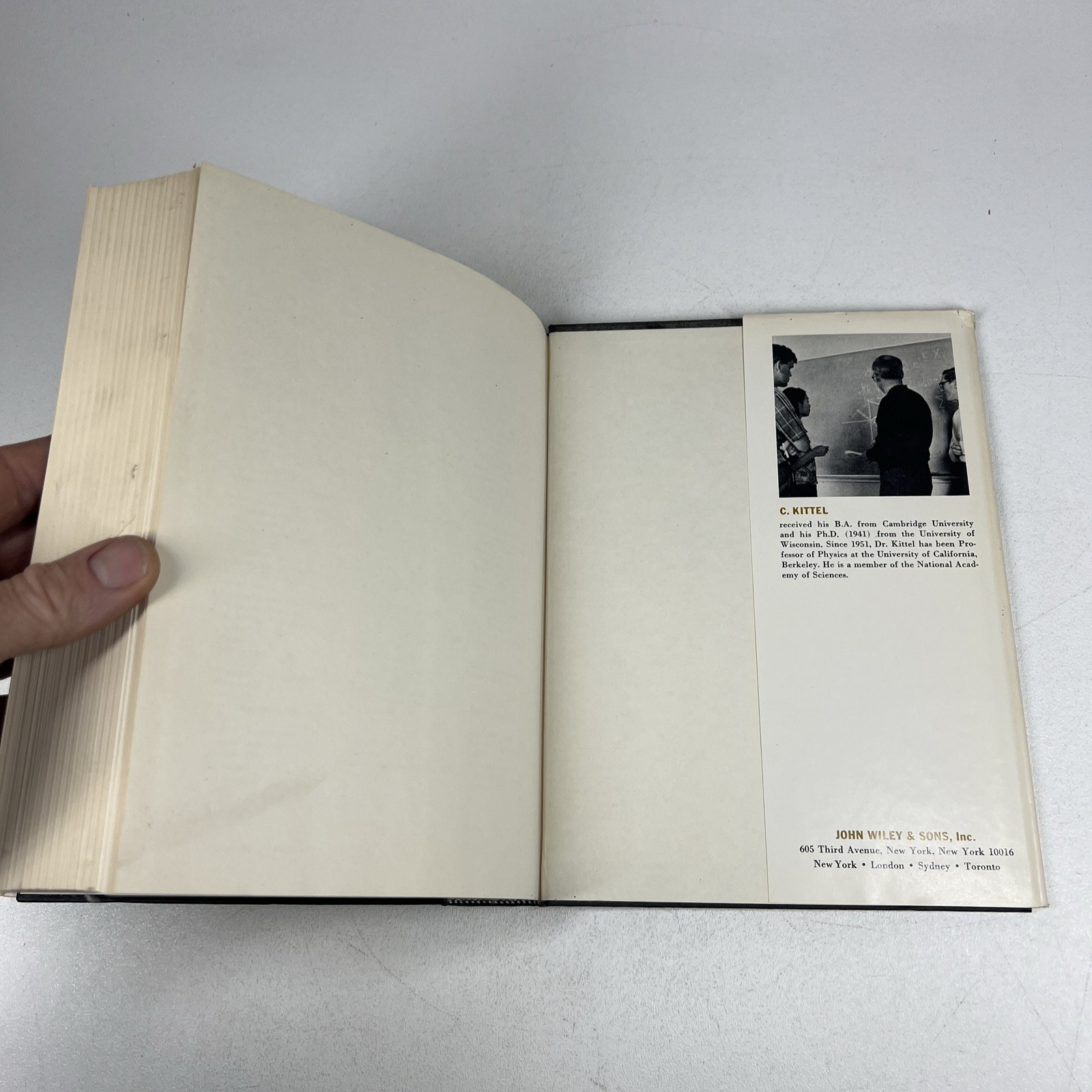 Introduction to Solid State Physics Kittel Charles Hardcover 1971 4th Edition