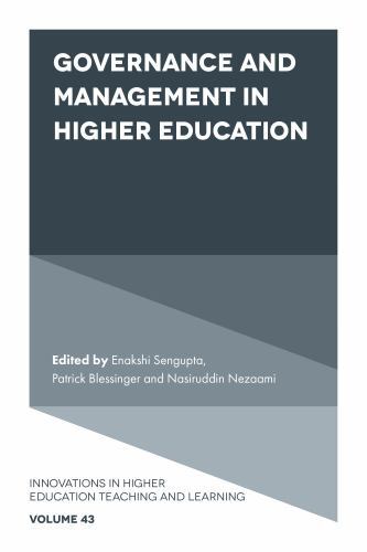 Governance and Management in Higher Education, Hardcover by Sengupta, Enakshi…