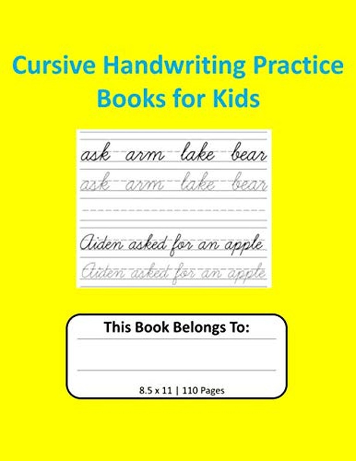 Cursive Handwriting Practice Books For Kids: Tracing Alphabet with Dotted Lin…