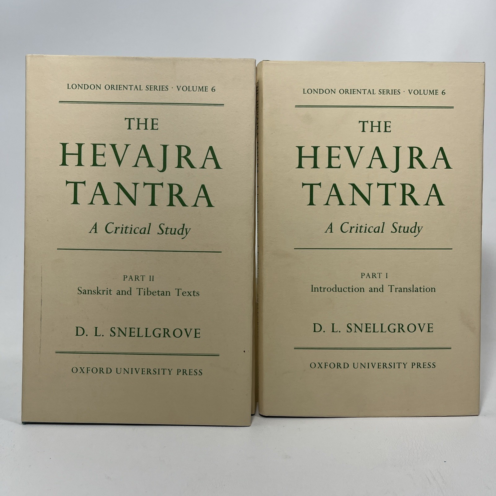 The HEVAJRA TANTRA Critical Study Part One And Two Snellgrove Oxford Univ. HC/DJ