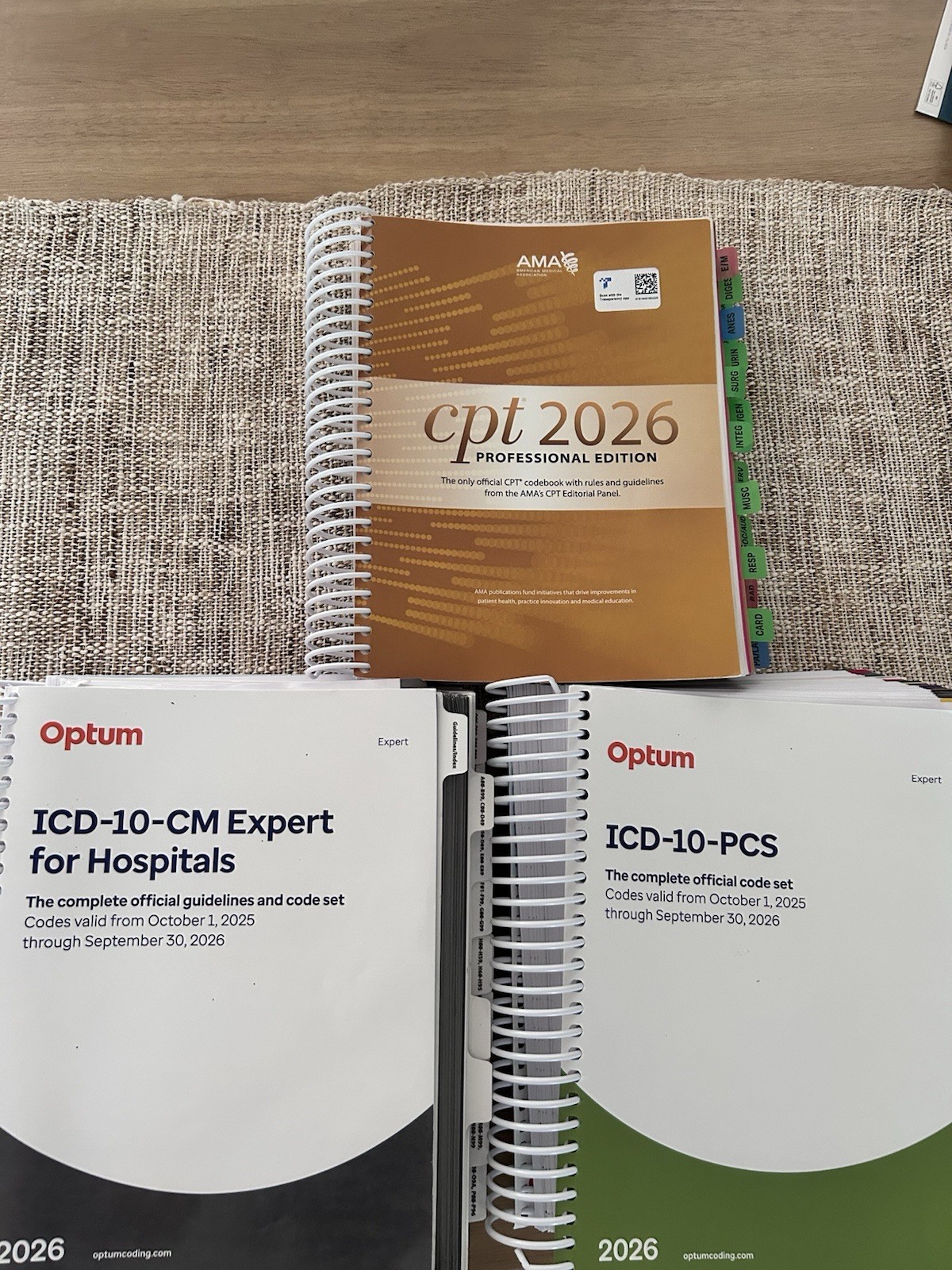 AMA/Optum 2026 CPT + ICD-10-CM Expert Hospitals + ICD-10-PCS Spiral