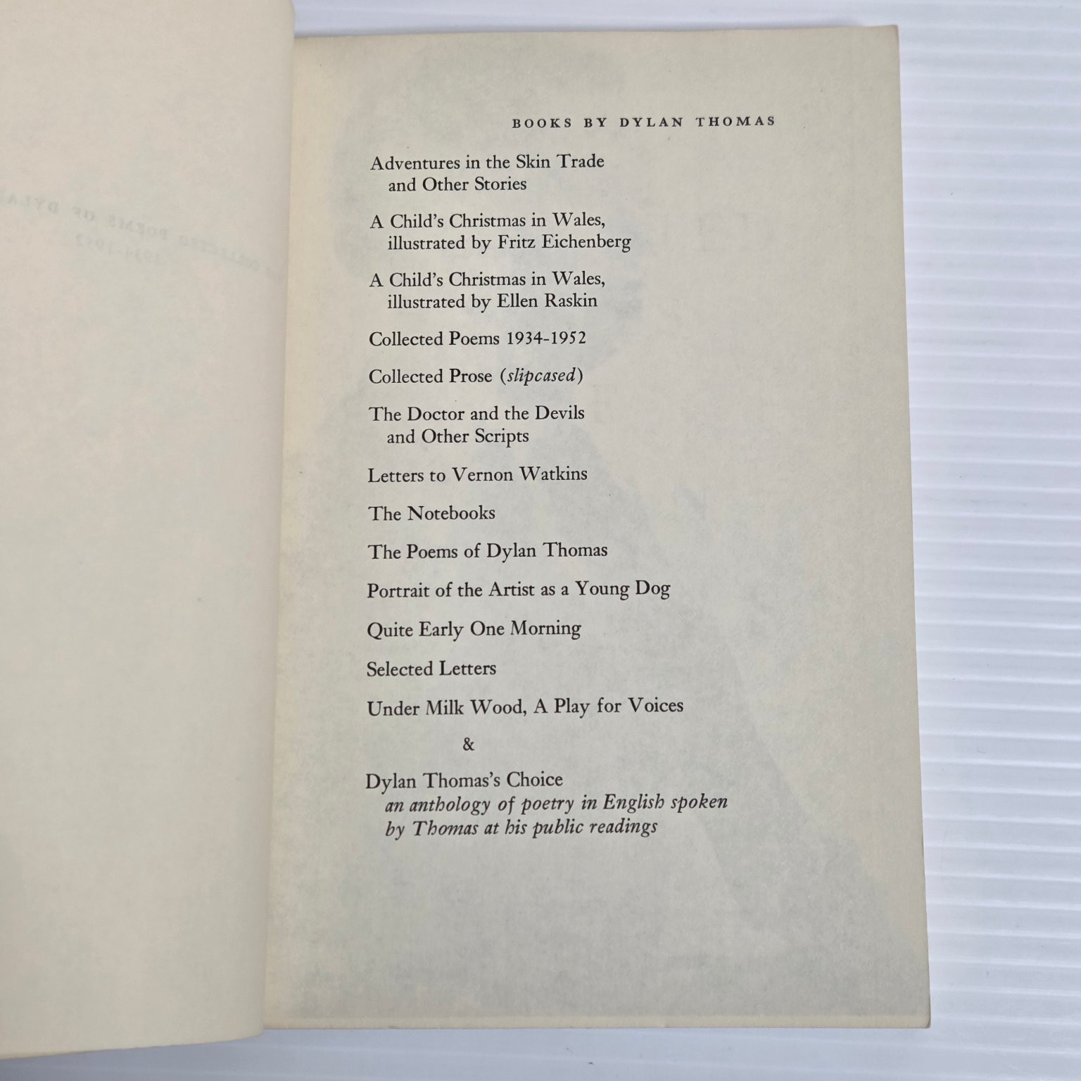 Collected Poems Dylan Thomas Poetry Paperback 1971 New Directions Book NDP316