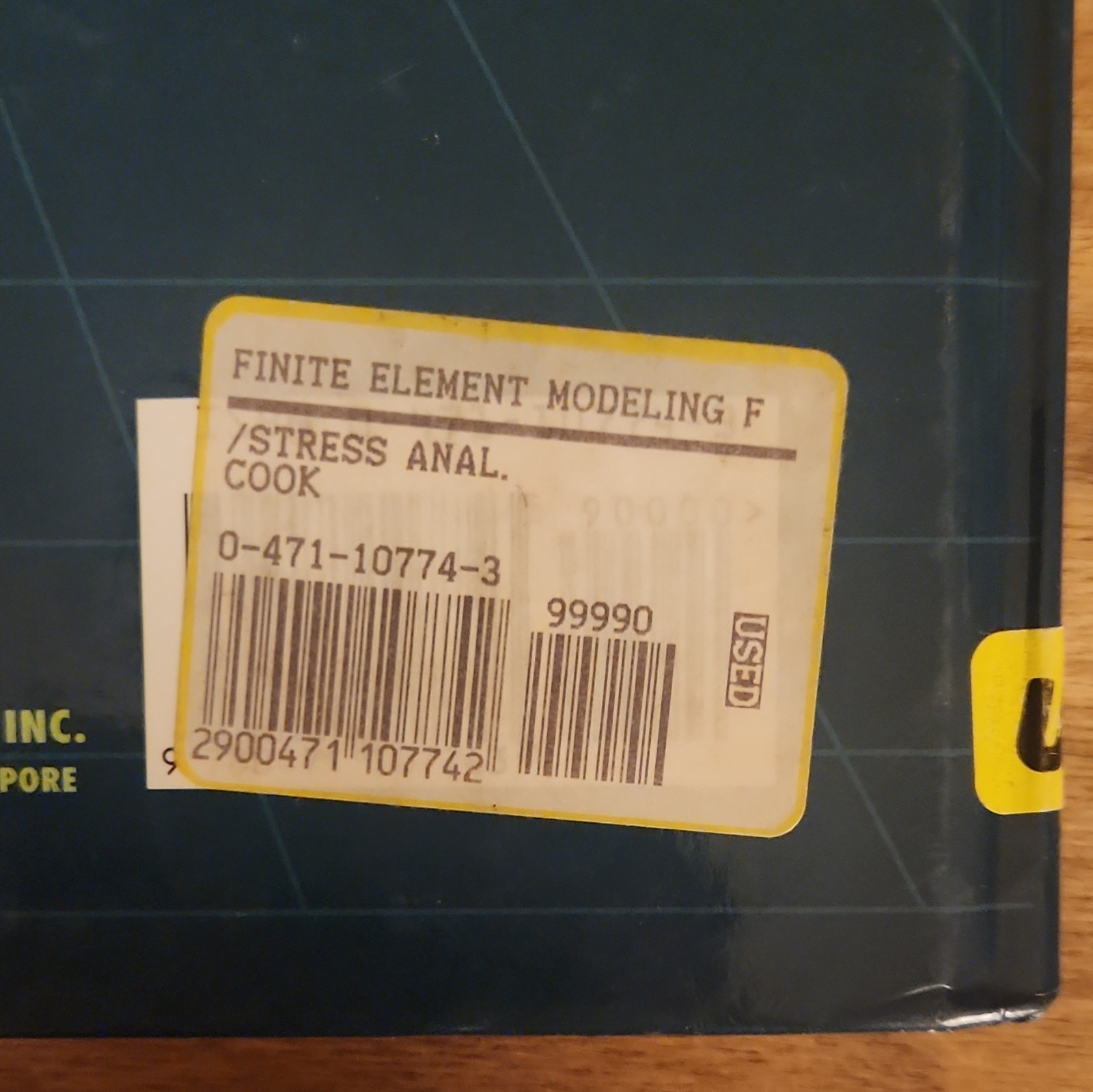 John Wiley & Sons Finite Element Modeling for Stress Analysis Cook HC