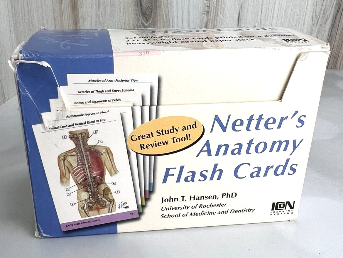 Pre-Owned Netter’s Anatomy Full Color Flash Study Cards By John T. Hansen PhD