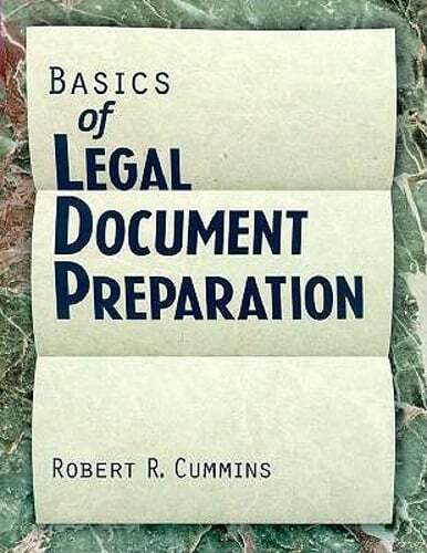 Basics of Legal Document Preparation by Robert Cummins: Used