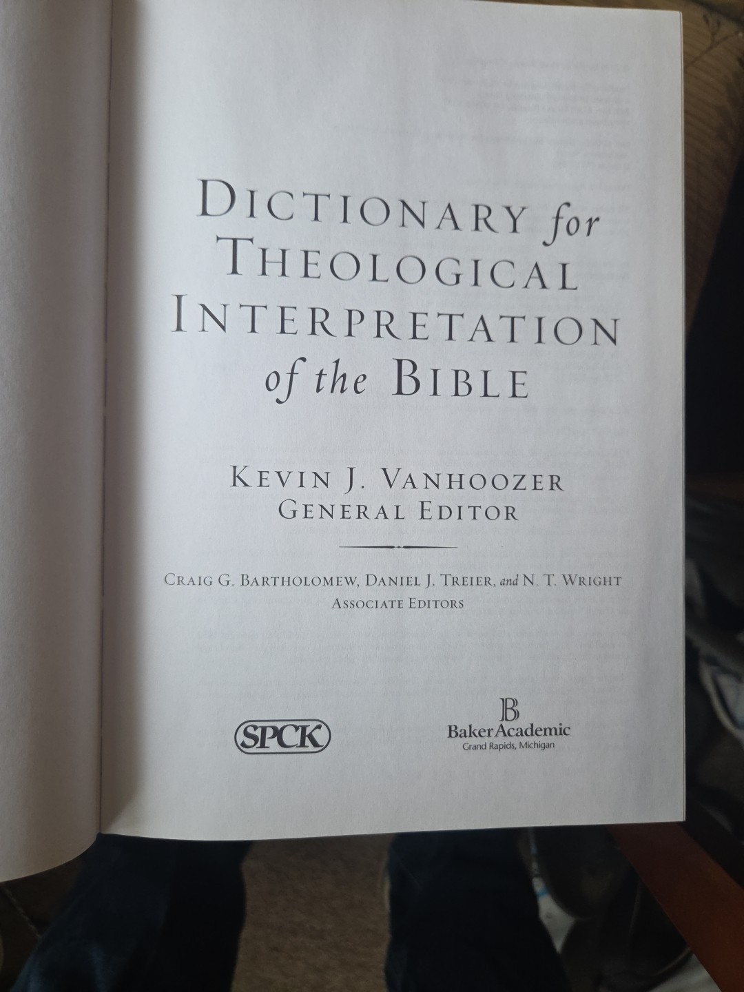 Dictionary for Theological Interpretation of the Bible Hardcover