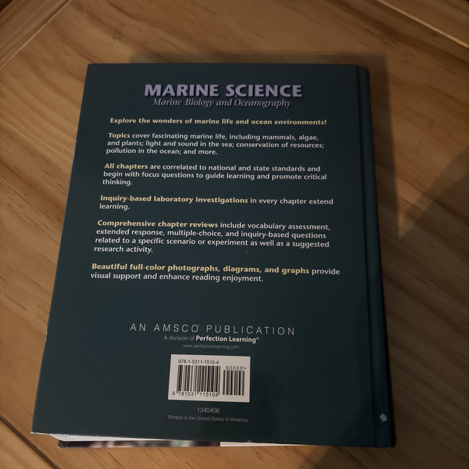 2018 MARINE SCIENCE Marine Biology & Oceanography 3rd Ed UNUSED High School