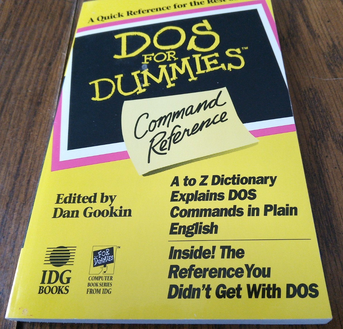 DOS For Dummies Command Referance By Greg Harvey (1993 IDG Books)