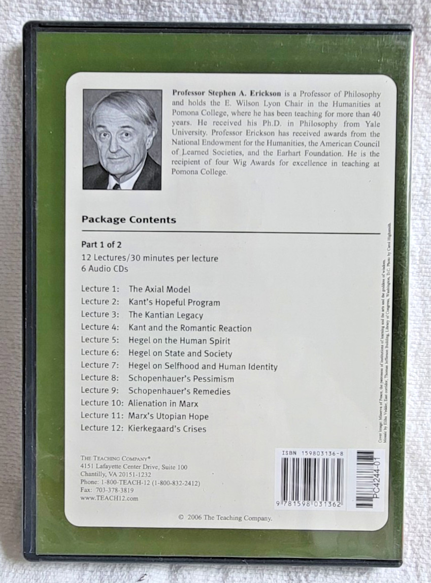 Philosophy as a Guide to Living by Stephen Erickson Audio CDs and Guidebook