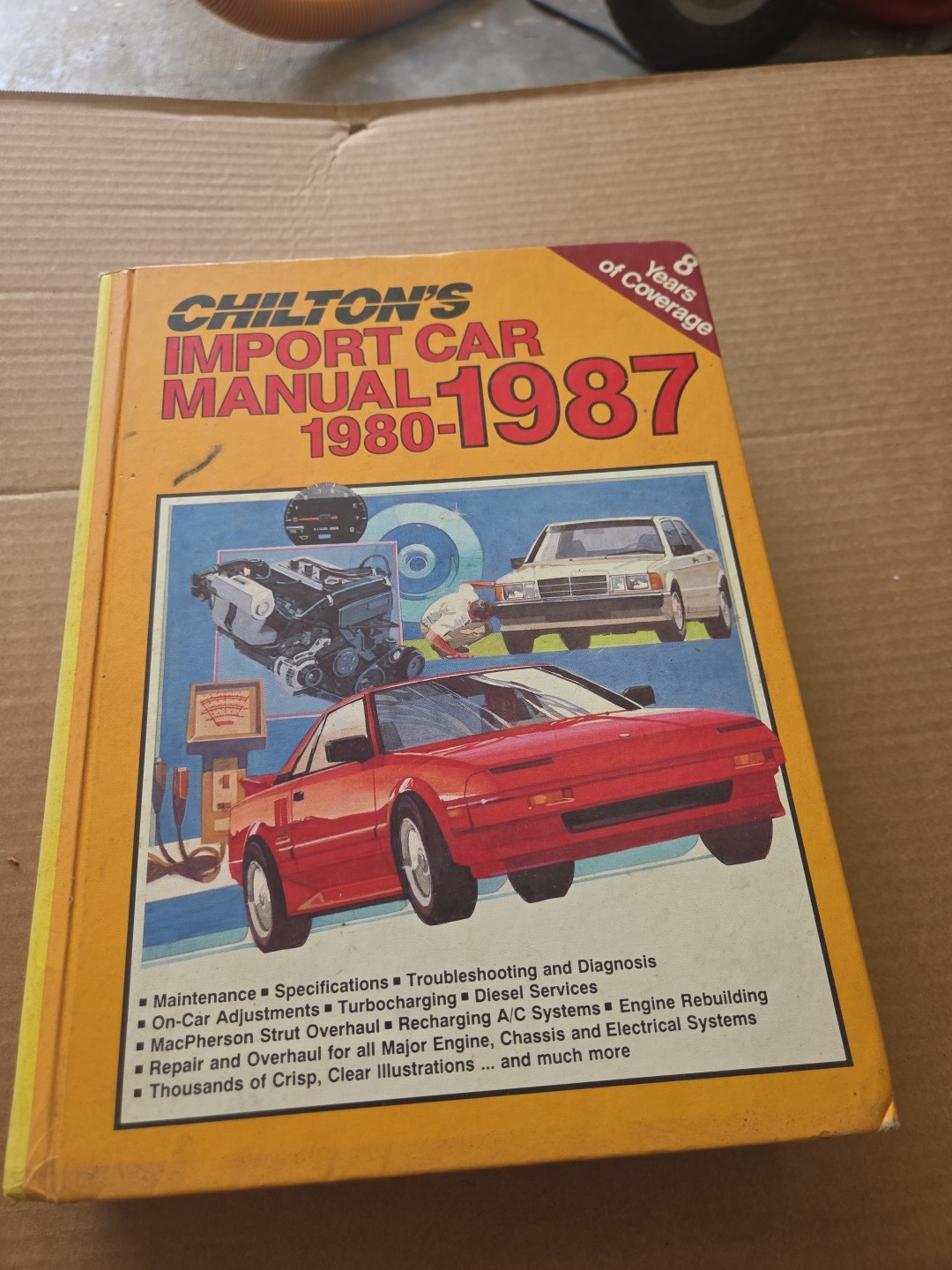 Chilton’s Import Car Manual 1987-1991 Large Hardcover Book Mercedes Benz BMW