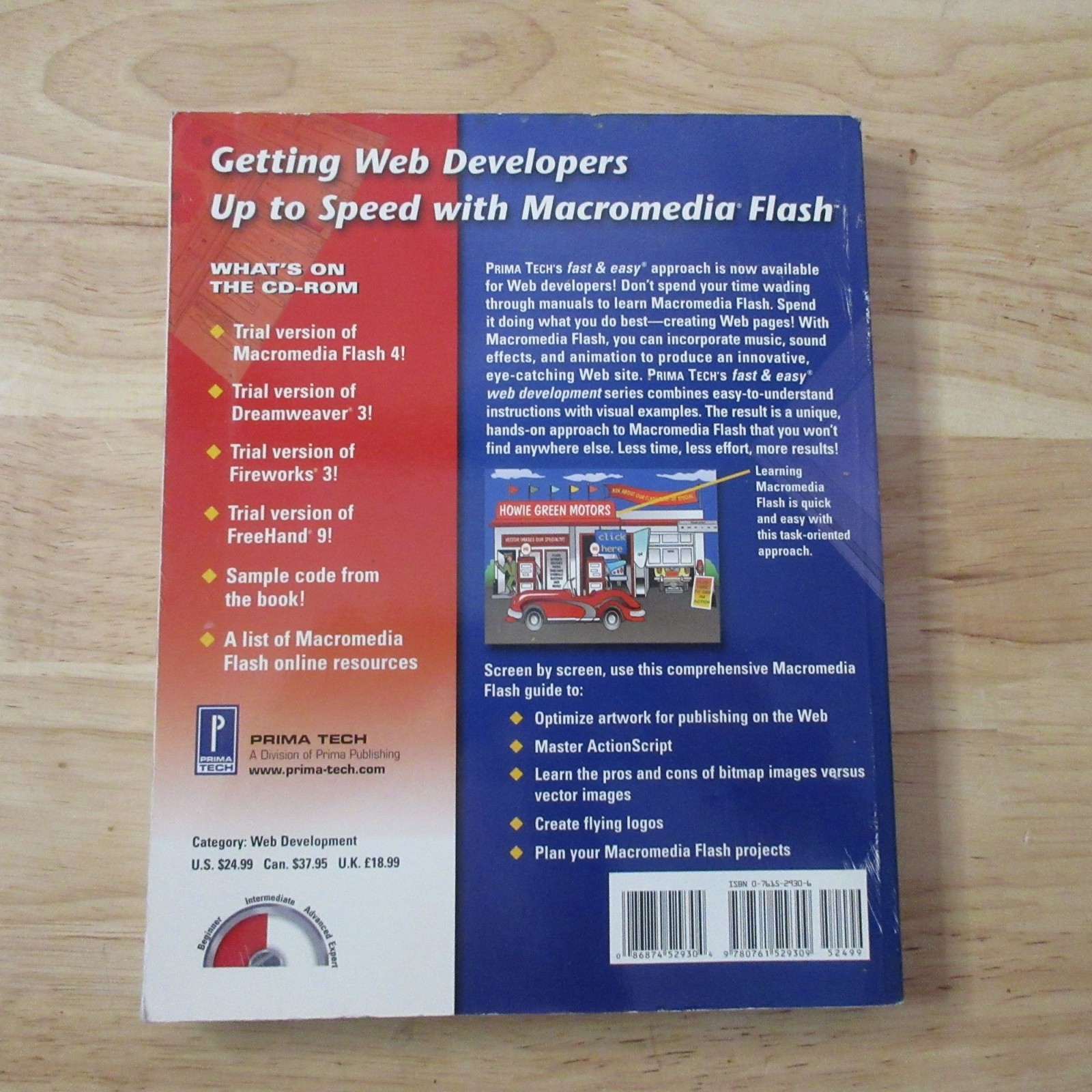 Macromedia Flash 5 Fast & Easy Web Development W/CD by Howie Green Design NO CD