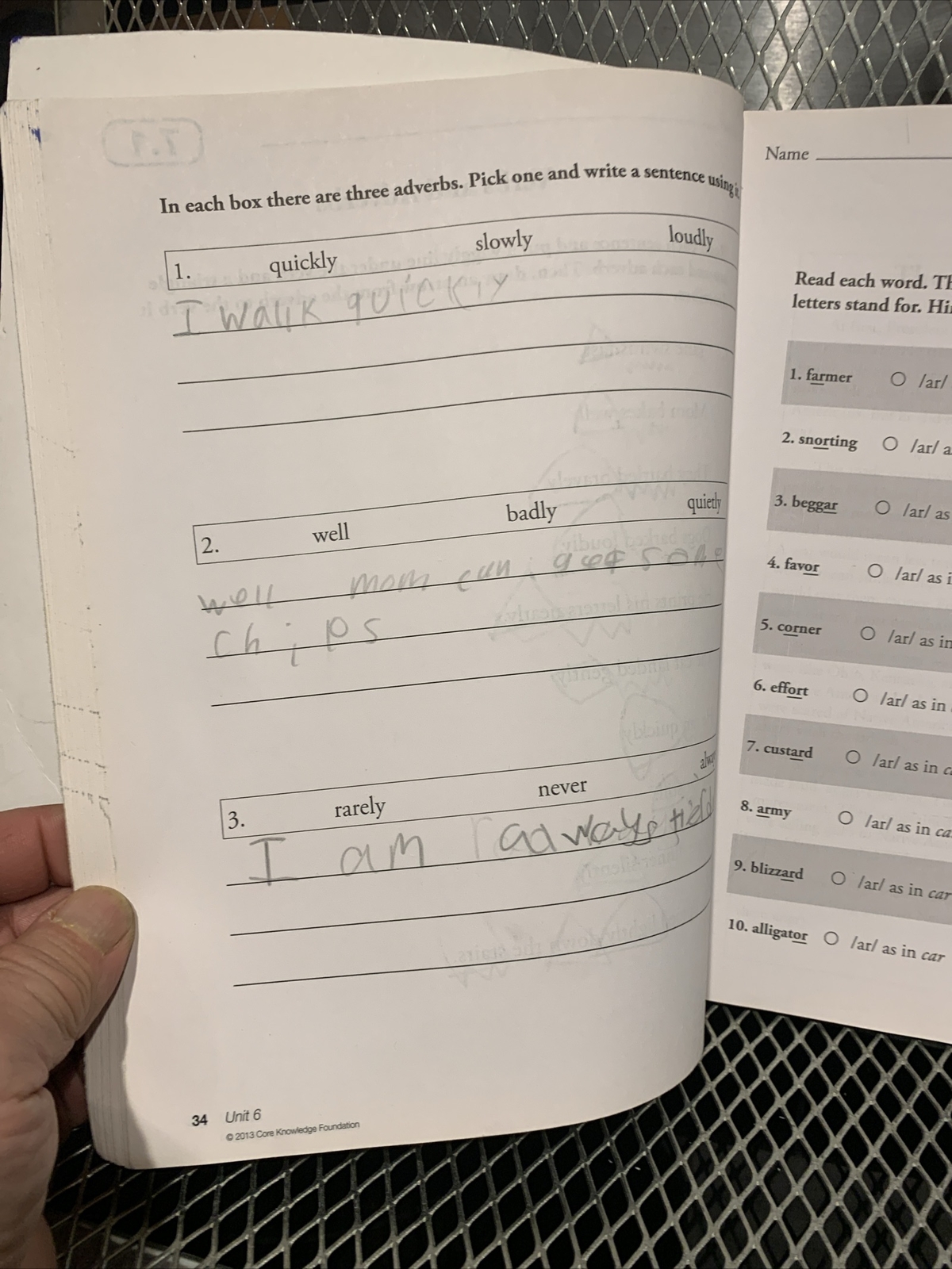 Grade 2 Skills Strand Unit 6 Workbook Core Knowledge Language Arts Acceptable