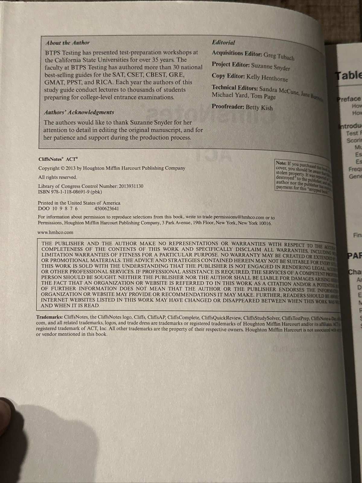 CliffsNotes ACT by BTPS Testing Staff (2013, Trade Paperback)