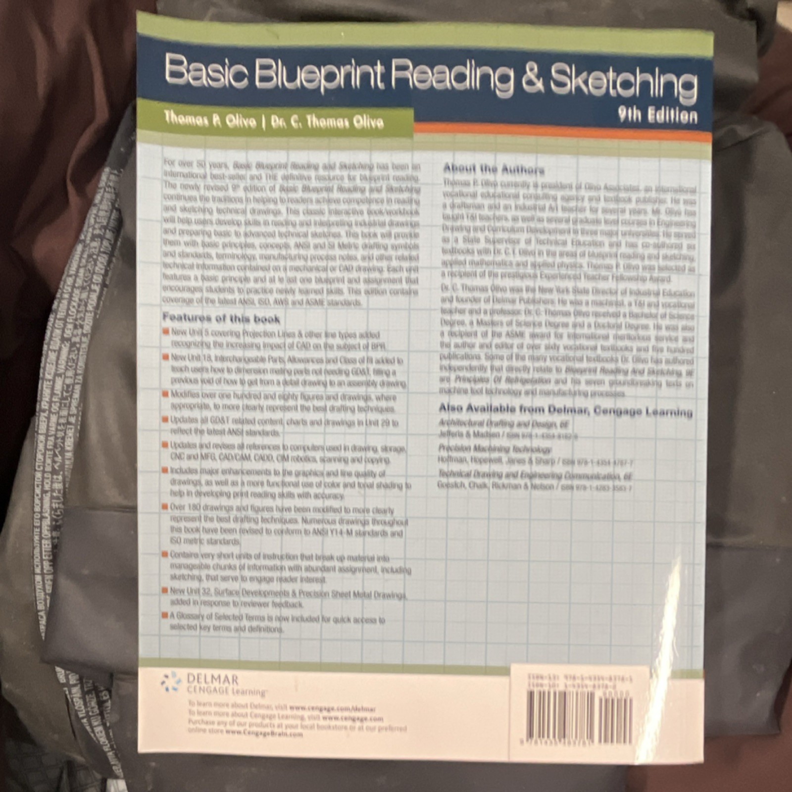 Basic Blueprint Reading & Sketching 9th Ed Paperback Delmar Olivo C. Olivo