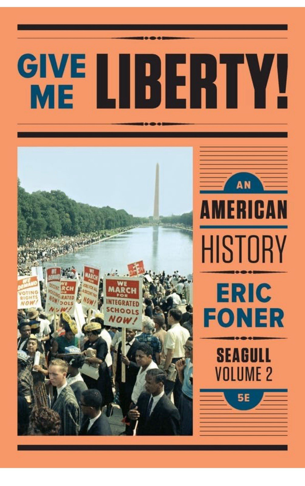Give Me Liberty an American History 2nd Volume 5e Seagull New Sealed Free 🎁